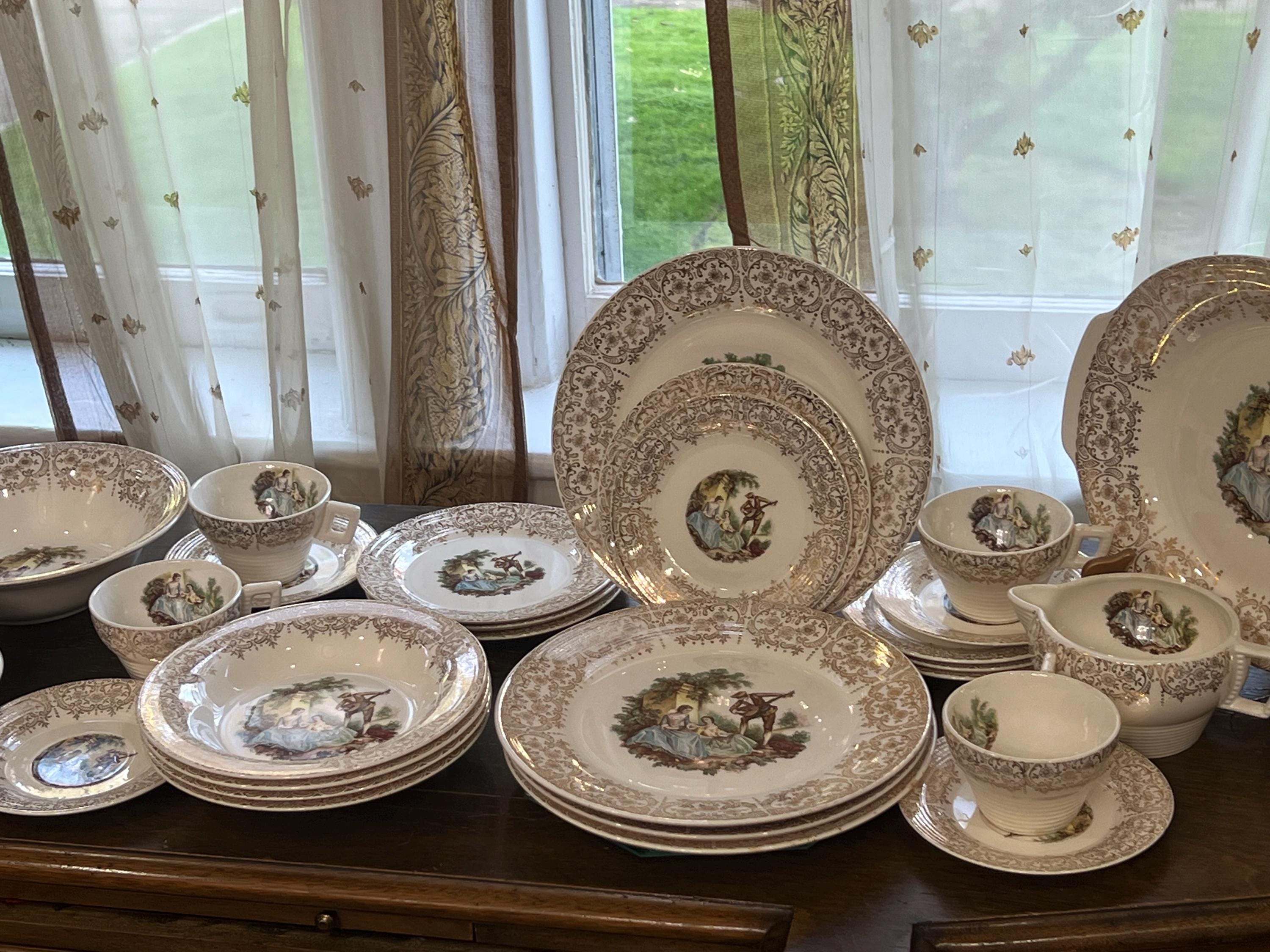 Vintage Triumph American Limoges China D'or (filigree ) Dinnerware