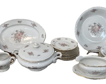 Maria La Maria : or Embossed Edge Pattern,  by Bohemia Ceramic Dinnerware Set ,Your Choice