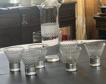 Javit Crystal Bar Set Sechs Gläser und 1 Martini-Krug