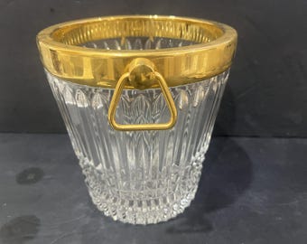 French Vintage Champagne Bucket ,Mid-century Hollywood Regency Style