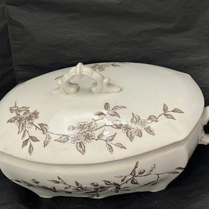 Waterloo Potteries T&R Boote Covered Vegetable Bowl, England