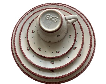 Vintage Gmundner Keramik Alpine Flowers Pattern / Austria / Choice