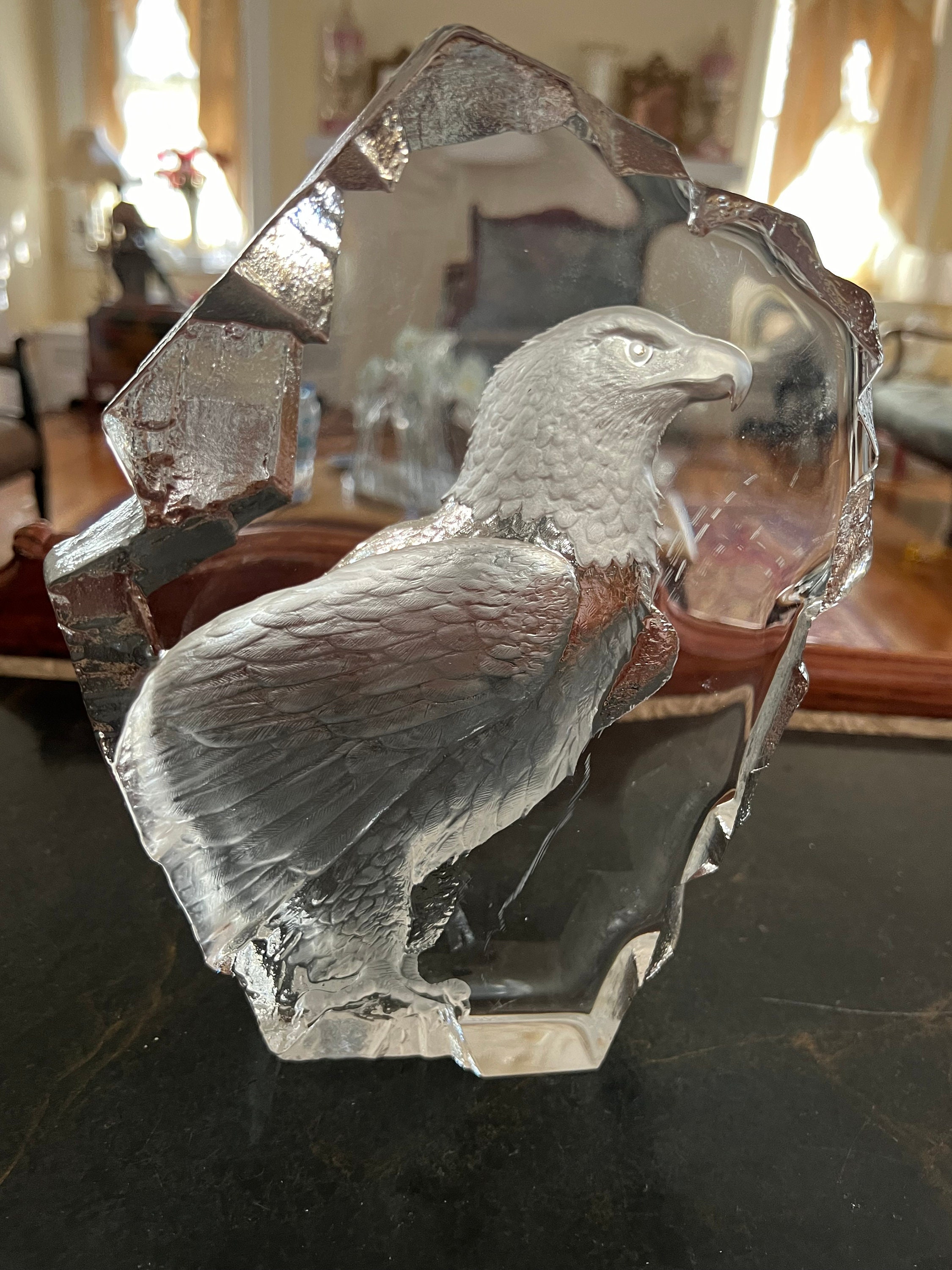 工芸品 MATS JONASSON SWEDEN LEAD CRYSTAL EAGLE s-l400.jpg