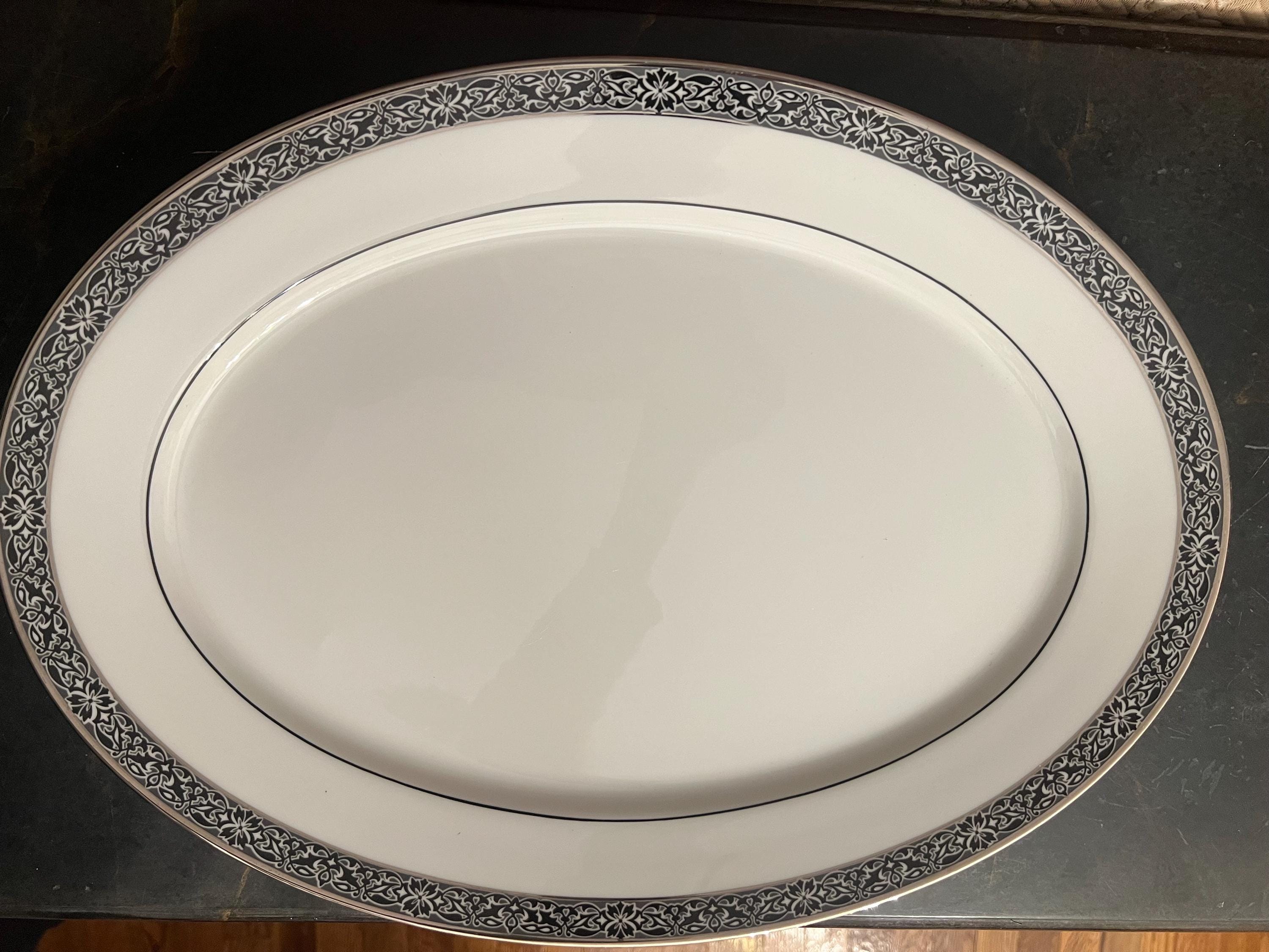 Oxford (Div of Lenox) Evening Mood Bone China 17" Oval Serving Platter Made In USA