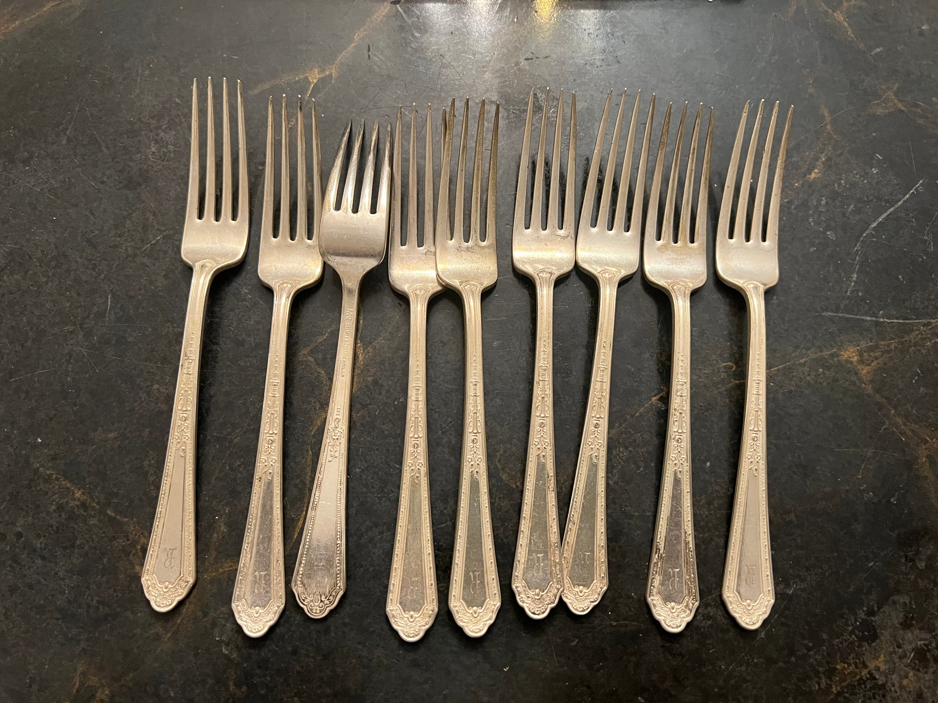 Holmes & Edwards Silver Inlaid Dinner Forks - 1925 Romance Pattern