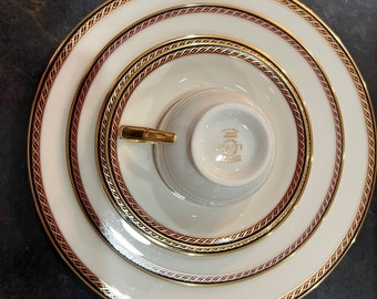 LENOX MONROE Dinnerware Bone China Service for 8 Made in USA - Etsy