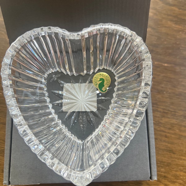 Waterford Crystal Heart Shaped Bowl New In Box Made In Ireland