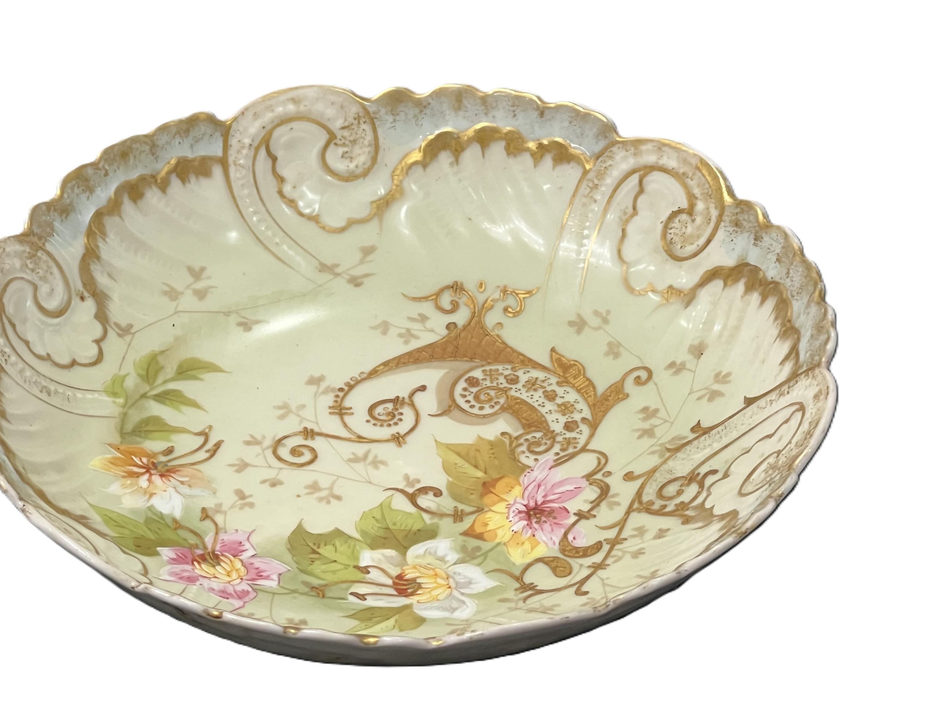 Klingenberg and Dwenger (AKCD) Limoges, France Hand Painted Gilded