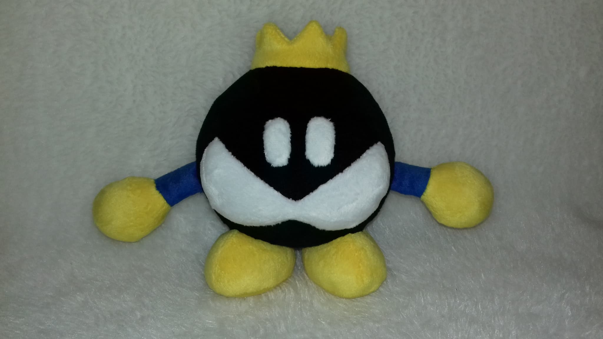 Custom plush inspired by King Bob-omb Super Mario party plush minky 30 cm made to order