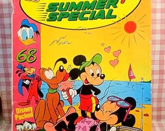 Various vintage comics, Illustrated Story of Ghosts Australian edition c1961, Hairy Mary in Fun Fur c1999, Disney Summer Special c1980s.