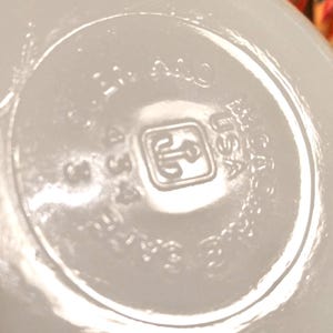 Vintage pair of ovenproof Anchor Hocking Fire King milk glass/white glass ramekins, utility bowls or custard cups, made in USA circa 1980s. image 7