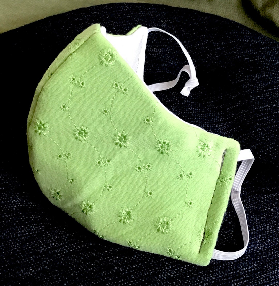 3 Layers USA MADE Cotton Embroidered Handmade Fabric Masks Etsy UK