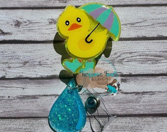 Duck in Rainboots Badge Reel