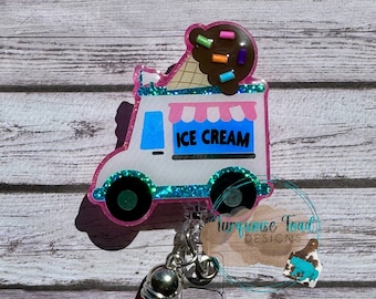 Ice Cream Truck Badge Reel