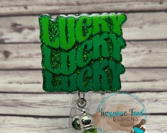 St. Patrick's Day Badge Reel, Alligator clip, Ready to Ship