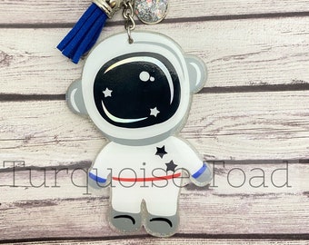 Astronaut Keychain, Acrylic Keychain, Space Keychain, Zipper Pull, Fun Gifts for Friends, Birthday Gift, Astronaut Gift
