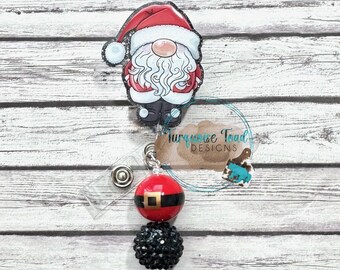 Santa Gnome Badge Reel