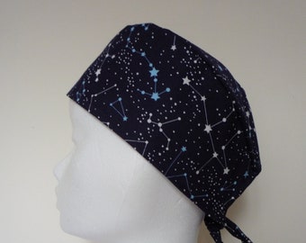 Navy Constellations Scrub Hat