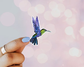 Hummingbird sticker, vinyl sticker, hummingbird gifts, hummingbird art, bird sticker, bird print