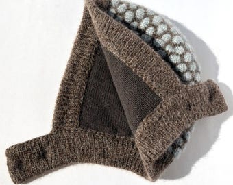 Gorro grueso para adulto, de punto, color azul burbuja, para mujer, gorro cálido de invierno.