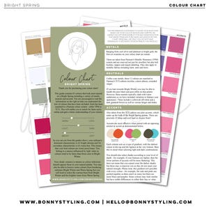 Bright Spring - Colour Chart [Seasonal Color Analysis]