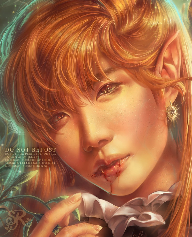 Art Print- Vampire Hobi Detailed Art - Etsy
