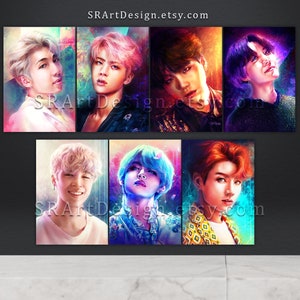 OT7 Colorful Art Prints