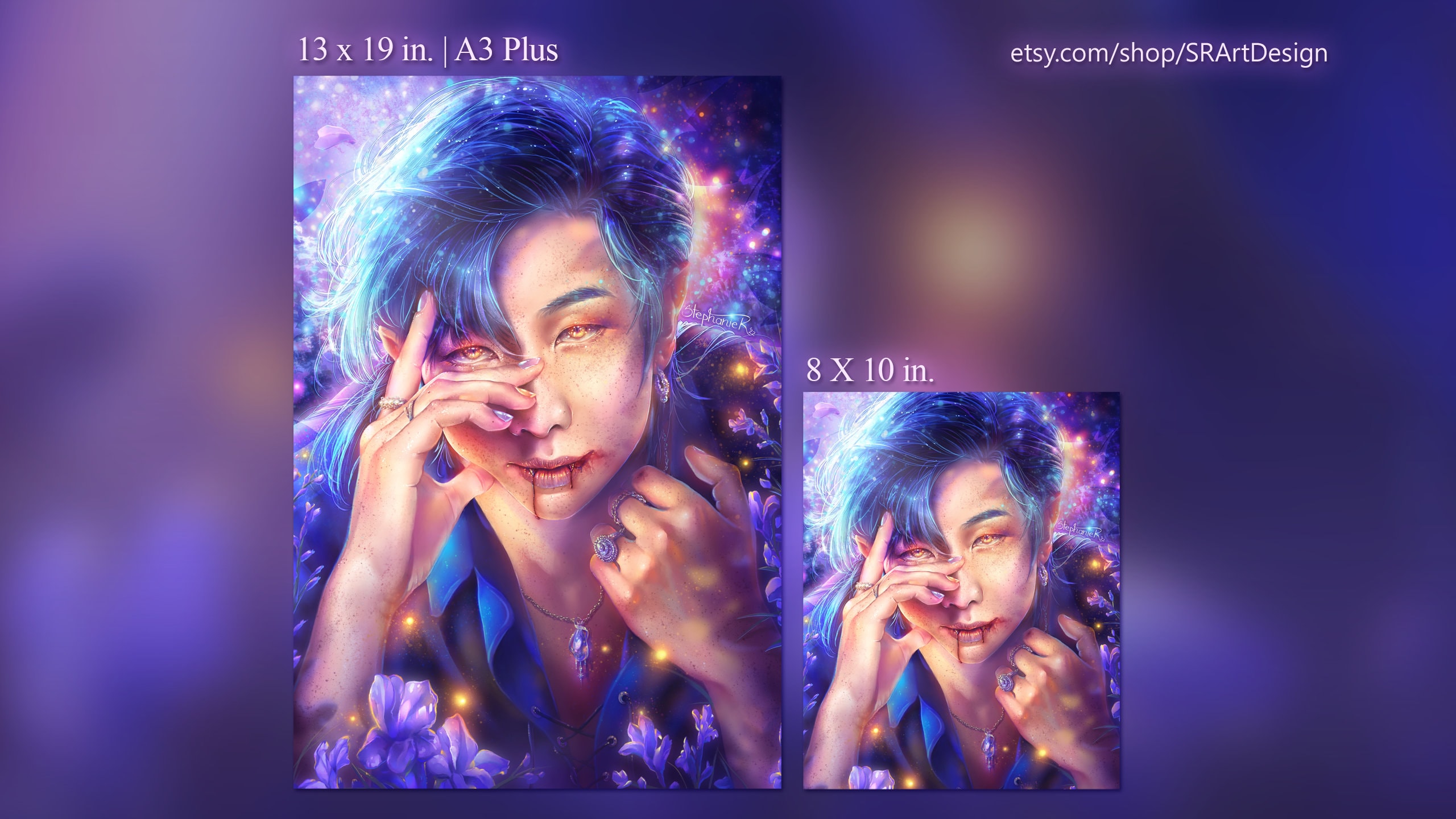 Art Print Vampire Namjoon Detailed Art - Etsy
