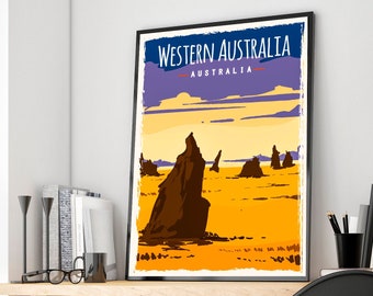 Western Australia Travel Poster  , Perth Print