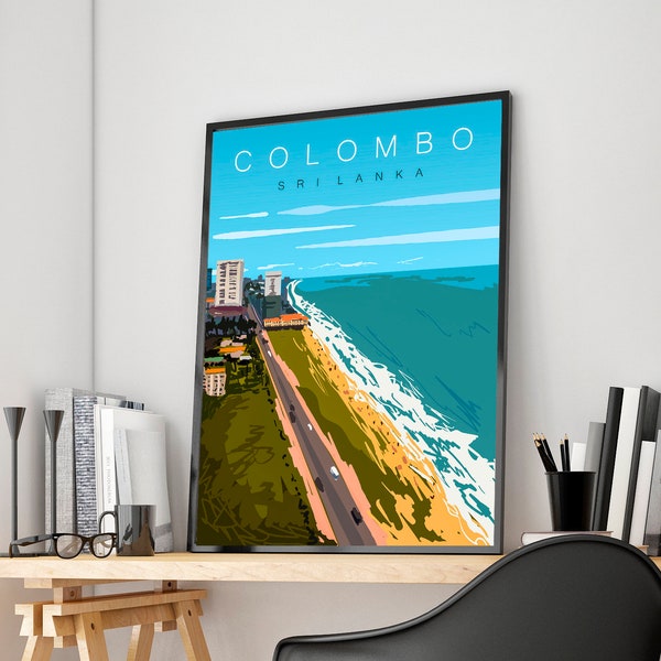 Colombo  Travel Poster , Sri Lanka Print