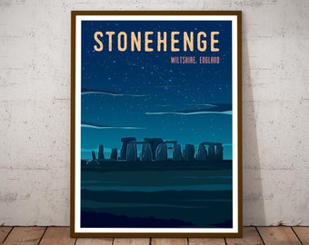 London Travel Print , England Poster , Stonehenge art print