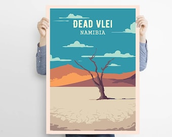 Dead VleiTravel Poster ,  Namibia Print