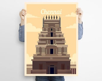 Chennai Travel Print , Affiche Inde