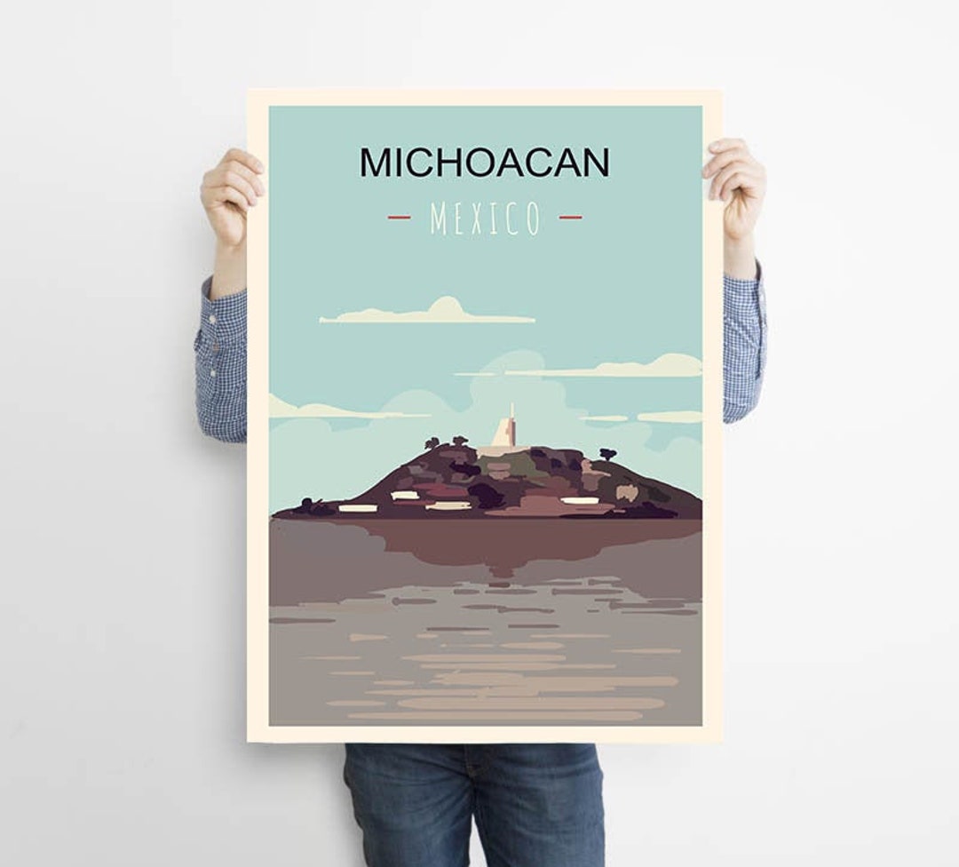 Michoacan Travel Poster Mexico Print - Etsy
