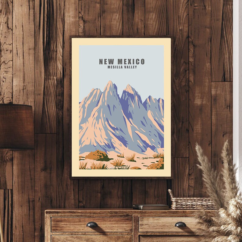 New Mexico Travel Poster New Mexico Wall Art New Mexico Etsy