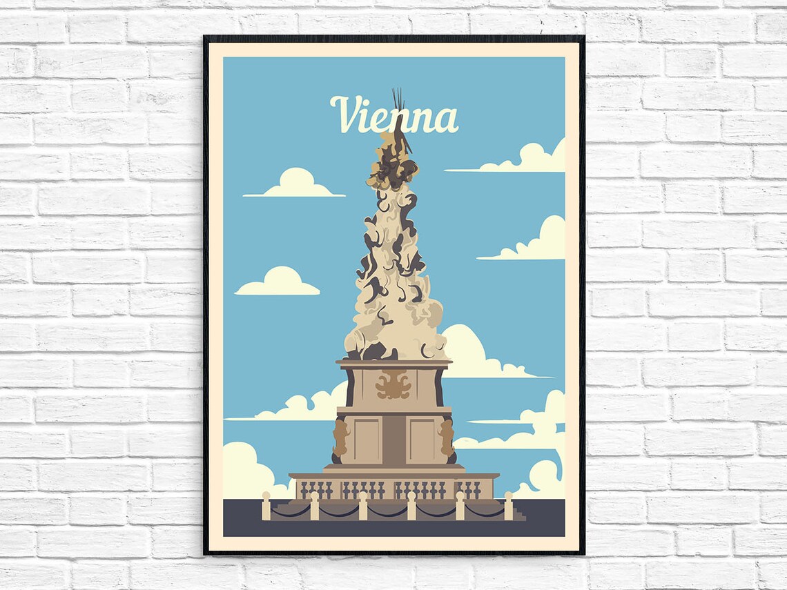 Wien Travel Print Österreich Poster - Etsy.de