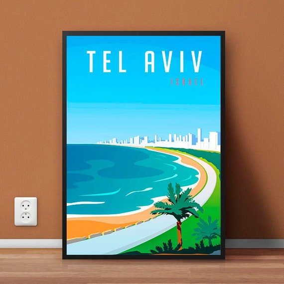 Tel Aviv Israel travel Art Tel Aviv Travel Poster Tel | Etsy