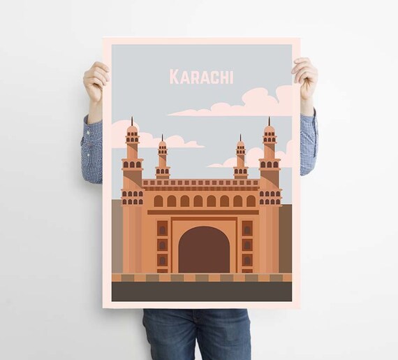 Prints Karachi Travel Print Karachi Minimalist Art Karachi Pakistan