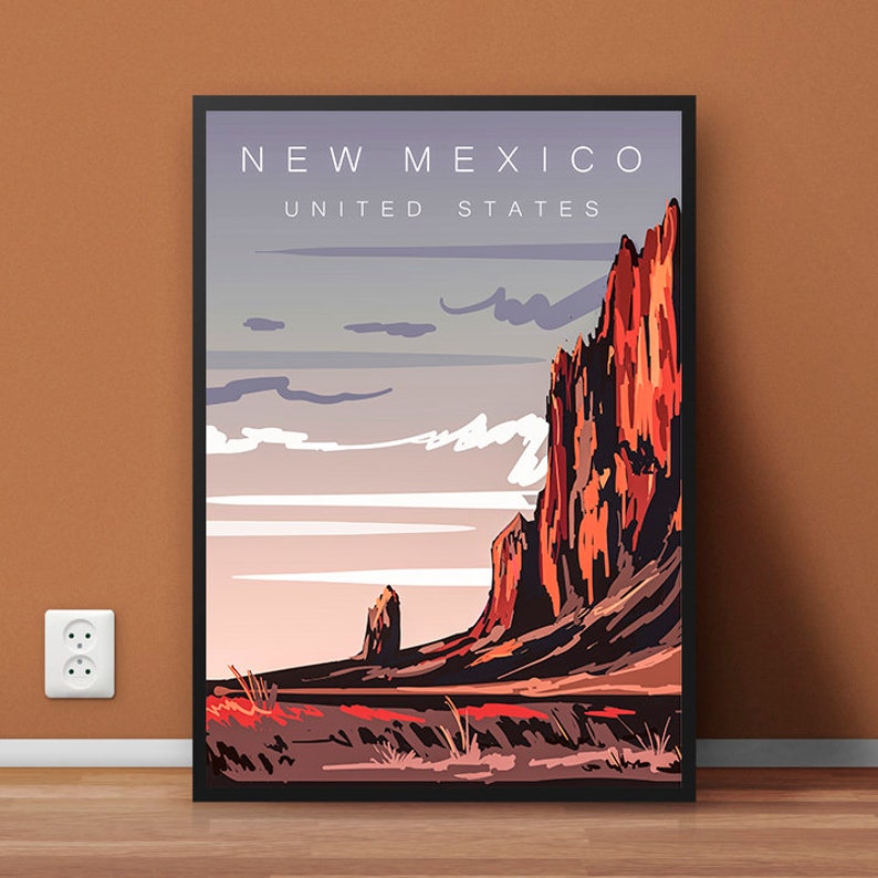 New Mexico Travel Poster New Mexico Print Etsy