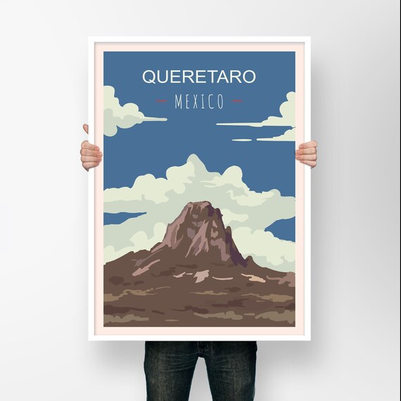 Queretaro Travel Poster Mexico Print Etsy