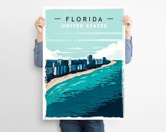 Florida Travel Poster ,  Florida Print