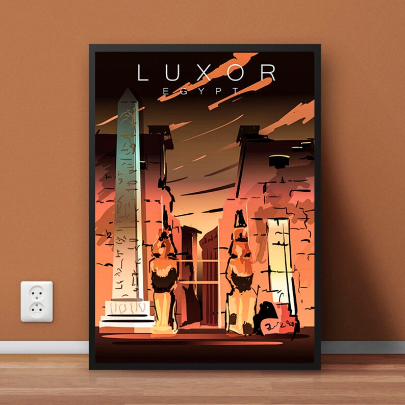 Luxor Travel Print , Affiche Egypte image 3