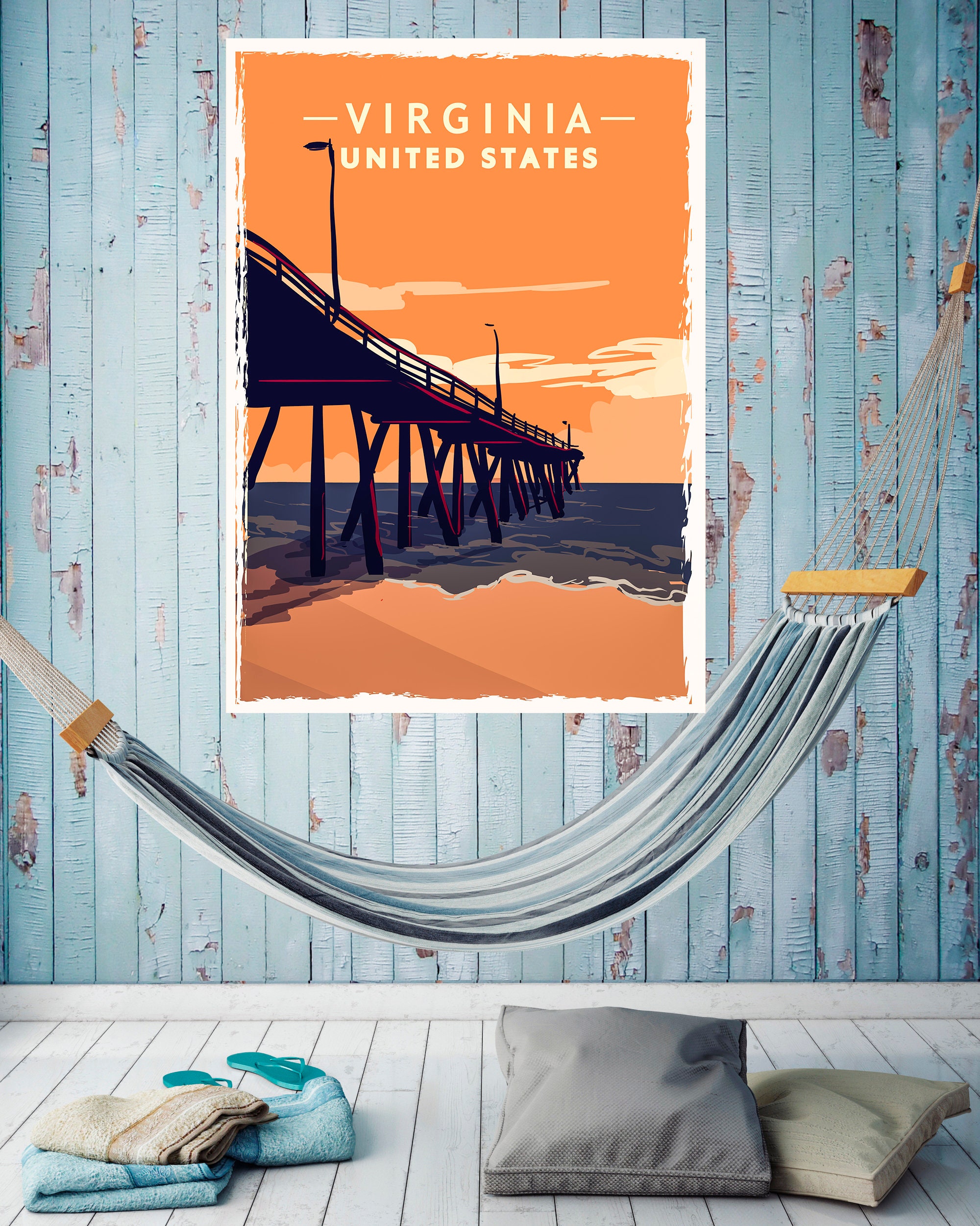 Virginia United States Travel Print Poster Virginia travel Etsy