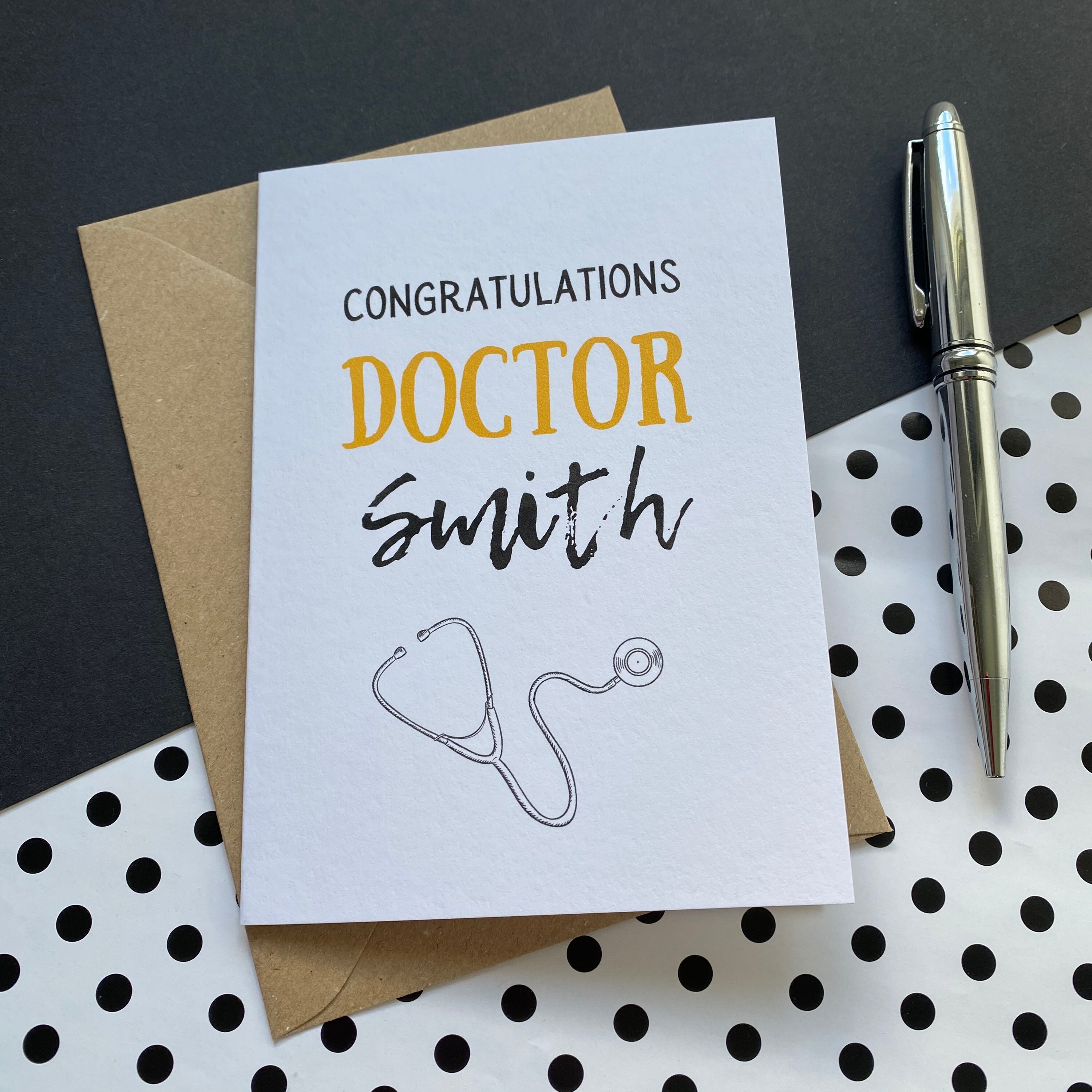 Congratulations New Doctor Card Personalised New Doctor - Etsy UK