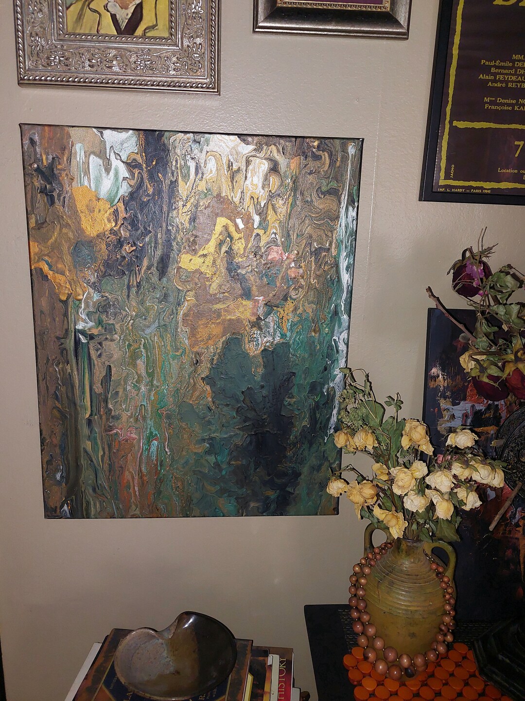 Original ABSTRACT Painting Expressionism Wall ART Acrylic on Canvas ...