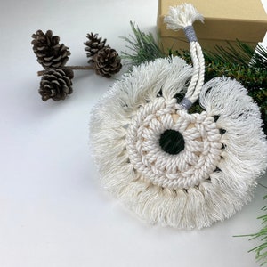 Christmas Ornament, Macrame | Christmas Decoration | Wreath Ornament | Macrame Ornaments