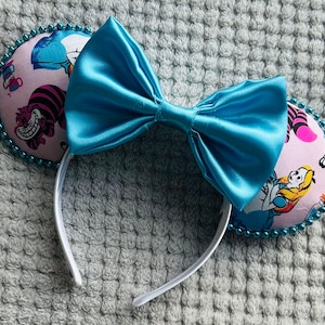 Alice & Wonderland Disney Ears (Choice of Bow Colour)