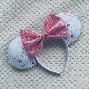 Frozen OLAF - Mickey Ears (Choice of Bow Colour)