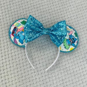 Stitch Disney Ears (Choice of Bow Colour)