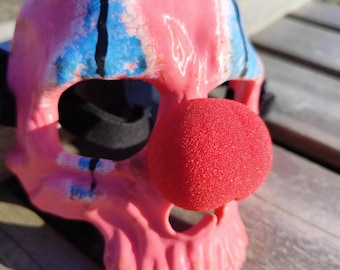 Pink clown skull mask